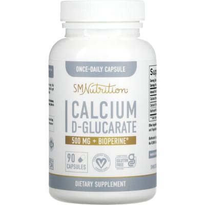 SMNutrition, Calcium d-glucaraat + BioPerine, 500 mg, 90 capsules
