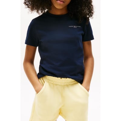 Tommy Hilfiger Unisex Mini T-shirt Dark Night Navy Taglia: 8 | T-shirt Outlet | kids | Nero