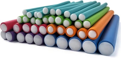 Papillotjes voor Natuurlijke Krullen - 40 Stuks, Geschikt voor Grote en Kleine Krullen, Flexibel en Meerkleurig