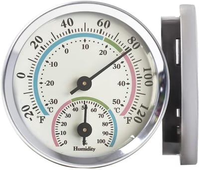 Allecto - Analoge Hygrometer - Batterijvrije Thermohygrometer - voor