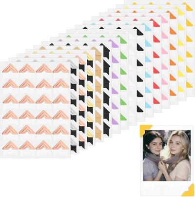 384 Stuks Gouden Zelfklevende Fotokhoeken voor DIY Projecten, Scrapbooks en Fotoalbums, Perfect voor Creatieve Klussen