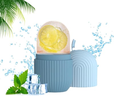 Famanu – Ice facial roller – Koelroller voor gezicht en ogen – Verkoelt, verstevigt en verfrist de huid – Blauw