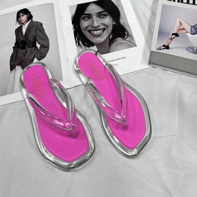 Pvc Transparante Slippers Schoenen Vrouwen Slippers Flats Zomer Sandalen Mode Strand Jurk Casual Vrouwelijke 37