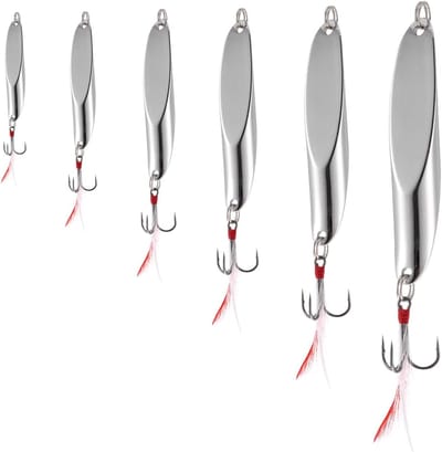Vissen Lokt Set - Lepel Spinner Aas - Zalm Forel Vissen - 6 Verschillende Gewichten - Tot 40 Gram