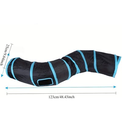 Tunnel pour chat Tunnel pour chat pliable Fournitures pour animaux de compagnie Chat S T Y Tunnel de jeu Jouet pour chat Baril de forage respirant pour Intérieur papier bruissant