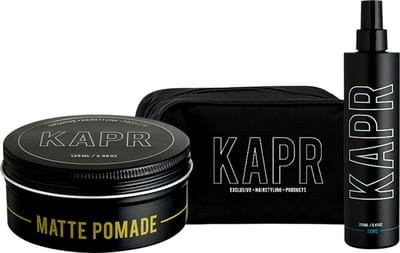The Exclusive Hairstyle Deal KAPR Matte Pomade 135 ml en haar tonic 250 ml incl gratis toilettas