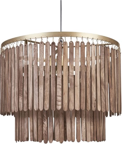 KAVERI - Hanglamp - Donkerbruin - Mangohout