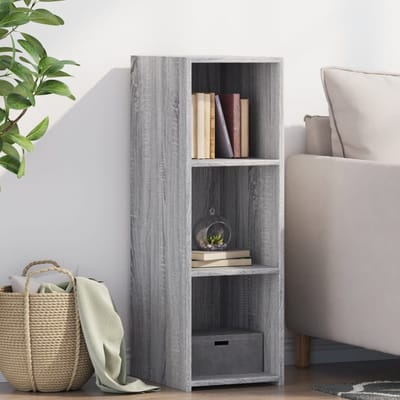 vidaXL - Dressoir - 30x41x93 - cm - bewerkt - hout - grijs - sonoma - eikenkleurig