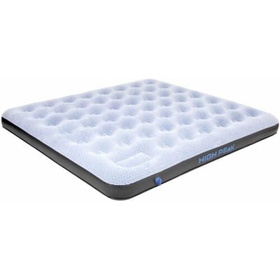 High Peak King Comfort Plus Luchtbed met ingebouwde pomo - Grijs-Blauw - 200x185x20cm - 2 persoons