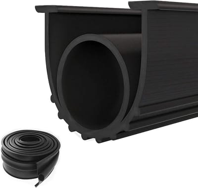 Allecto Plus - Universele garagedeur bodemafdichting voor weerbestendige garagedeurafdichtingen - Kombinatie aluminium garagedeurhouder - Garage schoon en droog houden (3 m)