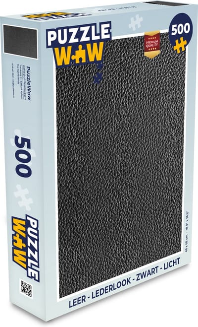 Puzzel Leer - Lederlook - Zwart - Licht - Legpuzzel - Puzzel 500 stukjes