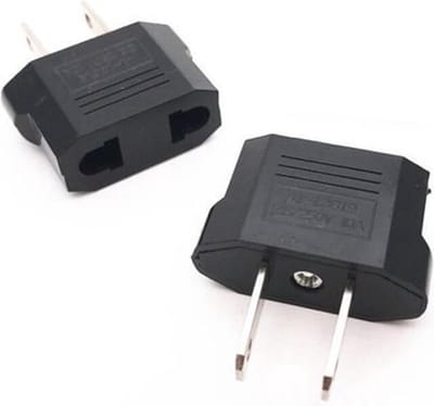 CVD® High Quality Reisstekker Wereldstekker - EU naar USA - Travel Adapter - Europa naar Amerika - Zwart - (2 Stuks)