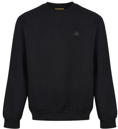 Heren Eco-vriendelijk Anti Pil Comfortabele Ronde Hals Sweatshirt - Zachte Fleece in Zwart, 4X-Large