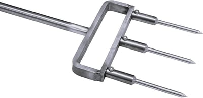 Beluchter Set - Gazon Vork - Gazon Onderhoud - Roestvrij Staal - 130 mm Diepte - Zilver