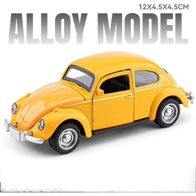 1:36 Kever Legering Diecast Model Auto Speelgoed Deuren Kunnen Worden Geopend Rubberen Band Achterwiel Pull Back Miniature Modellen Voor Vriend Cadeau