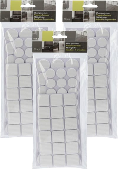FX Tools Meubelviltjes/antislip beschermers - grijs - 216x - kunststof - 3 formaten mix van 20-28 mm - vloerbeschermers