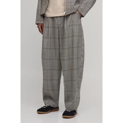 Check Ballon Pasvorm Getailleerde Co-ord Broek | Brown | Size 32