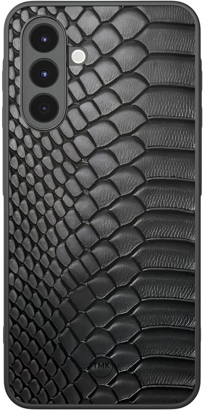 Hoesje geschikt voor Samsung Galaxy A17 - Black snake - Zwart - TPU case - Slangenprint - Hardcase zwart telefoonhoesje