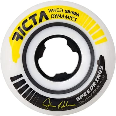 Skateboard Wielen - Wielenset Skateboard - Skaten - Speedrings Inzetstukken - 53mm 99a - Wit Zwart