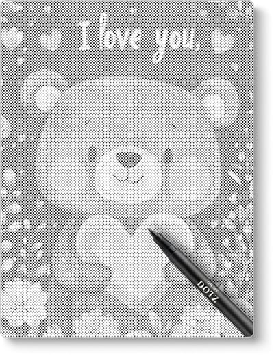 I Love You Beertje | Dot painting | 50x60cm  Meest gekozen | Dot painting | Oh My Dotz | Dots stippen | Diamond painting & Schilderen op nummer alternatief | Happy hobby
