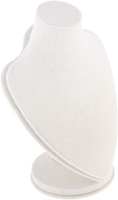 Etalagepop Buste - Sieradenhouder Standbeeld - Sieraden Presenteren - Linnen Afwerking - 22 cm Hoog - Niet gespecificeerd