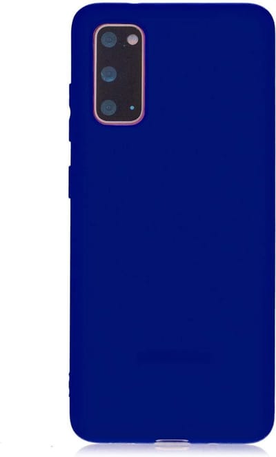 Solid hoesje Geschikt voor: Samsung Galaxy A71 Soft Touch Liquid Silicone Flexible TPU Rubber - Blauw Azuur