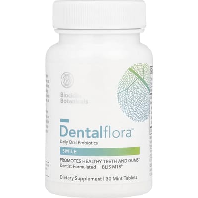 Biocidin Botanicals, Dentalflora™, probiotiques oraux quotidiens, 30 comprimés à la menthe