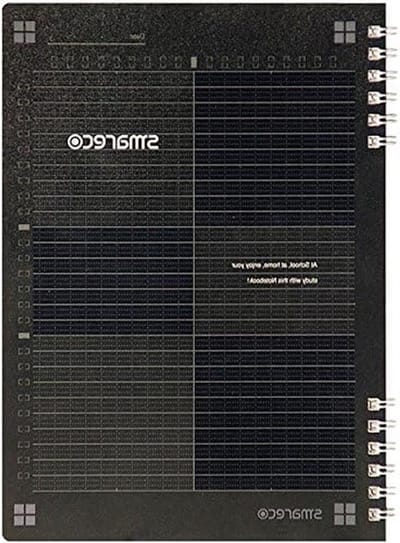 Smareco Notitieboek - Schrijfblok A5 - Notities Maken - 50 Vellen 6mm Lijn - A5 Formaat - Zwart