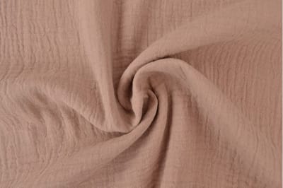 10 meter mousseline stof - Dusty roze - 135cm breed