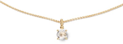 Glow 202.2302.45 Elements Of Love Dames Ketting - Collier - Sieraad - Ketting met hanger - Fantasie - 14 Karaat Goud - Vossenstaart - 10 mm breed