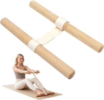 Stretchapparaat voor rugtraining, verstelbare rugstrekker van beukenhout voor thuisgebruik, bevorder beweeglijkheid en verlichting van rugpijn, ideaal voor yoga en pilates