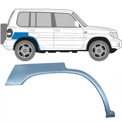 Reparatiepaneel achterspatbord voor Mitsubishi Pajero Pinin 1998-2007 / Rechts