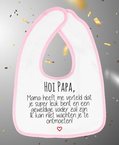 Slabbetje Roze Hoi Papa