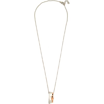 Orphelia Dames 925 Sterling Zilveren Ketting met Hanger - Zilver/Roze ZH-6042