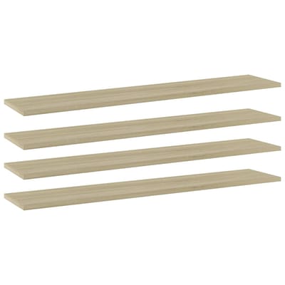 vidaXL - Wandschappen - 4 - st - 100x20x1,5 - cm - spaanplaat - sonoma - eikenkleurig