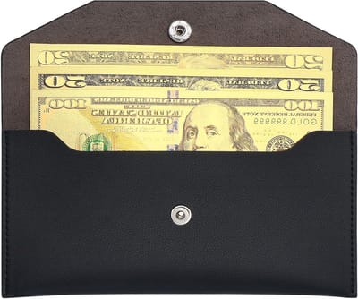 Geld Enveloppen van PU-leer - Waterdichte Budget Enveloppen - Herbruikbaar - Zwart - 182 x 91 cm - Betaalbaar Opbergmogelijkheid - Handig voor Geldbeheer