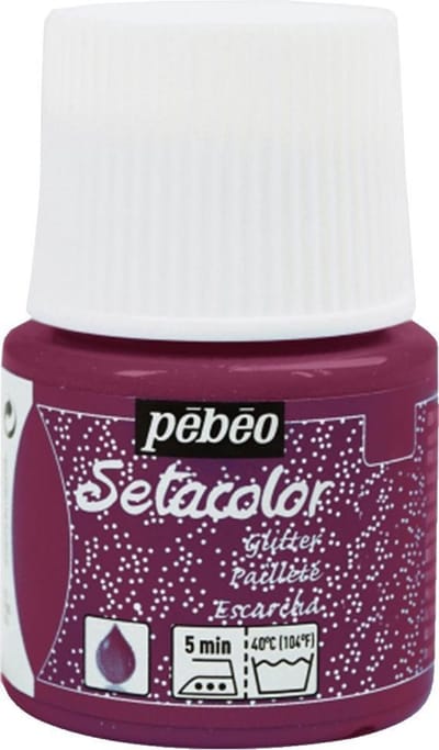Pébéo Setacolor Glitter Tourmalijn Textielverf - 45ml textielverf voor lichte stoffen