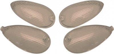 set 4 transparante knipperlichtkap voor piaggio 50 liberty scooter 1995-2005 nieuw