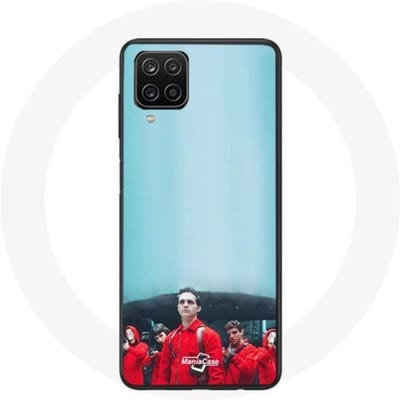 Coque - La casa de papel - Samsung Galaxy A12 - Souple - Berlin, Rio et Tokyo - Bleu bleu
