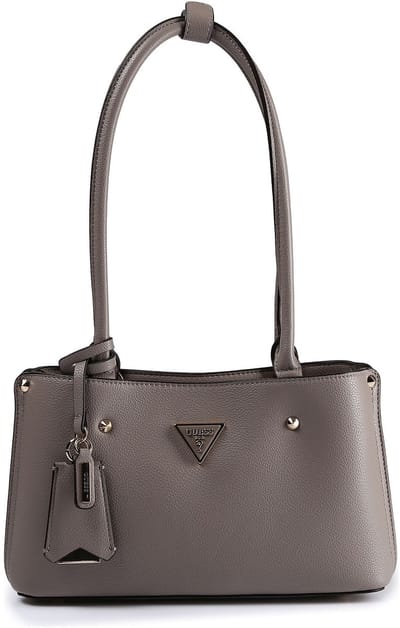 GUESS schoudertas Meridian II Shoulder Satchel Bag Dark Taupe