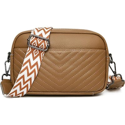 Echt Leer Dames Tas Nieuwe Trendy Mode Dames Tas Eenvoudige Schoudertas Crossbody Tas Toplaag Rundleer Vierkante Tas brown