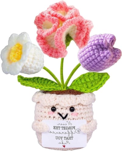 Gehaakte Bloemen Boeket - Knutsel Bloemen - Cadeau Geven - Handgemaakt Vakmanschap - 16 cm - Niet gespecificeerd