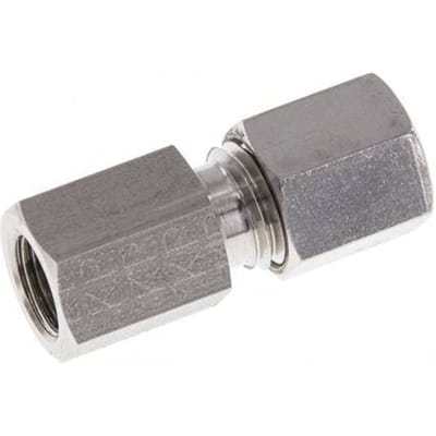 G 1/8'' x 6L RVS Rechte Snijring Koppeling 315 Bar DIN 2353 - FL2S-FC-ST-018G-06-L