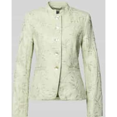 slim fit blazer met stitchings en opstaande kraag