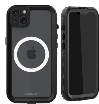 Mobilize Rugged Case hoesje geschikt voor Apple iPhone 15 Plus - Effen Transparant - Kunststof, TPU (Zacht)