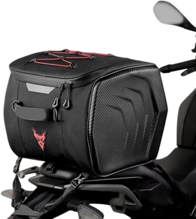 Waterdichte Motorhelm Tas - Multifunctionele Achterzit Bagage met Hoge Capaciteit van 25 L | Motor Rugzak voor Helm en Accessoires