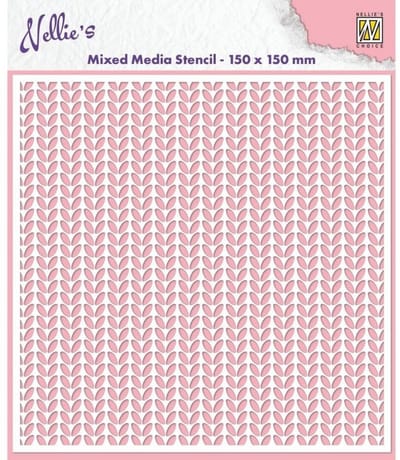 MMS4K-059 - Mixed Media Stencil Knitting - plastic sjabloon - breien - gebreid
