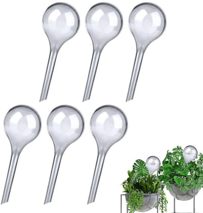 Dailygoods- Irrigatieballen Automatische Bewatering - Kunststof Ballen - Zelfbewatering - Wereldbol voor Planten - Set van 6 - Ideaal voor Potplanten - Bewateringsballen