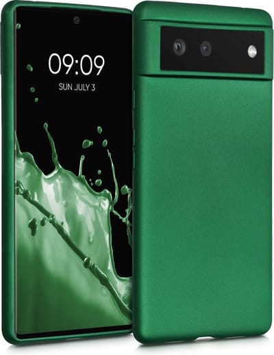 kwmobile telefoonhoesje geschikt voor Google Pixel 6 - Hoesje voor smartphone - Back cover in metallic donkergroen