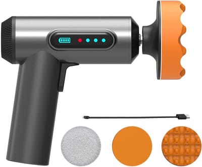 Draadloze Polijstmachine - Auto Detailer - Lak Onderhoud - Digitaal Display - 80 Watt - Oranje